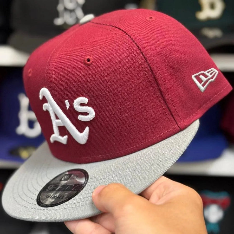 New Era Oakland Athletics Maroon/Silver 9FIFTY Snapback - Product Image