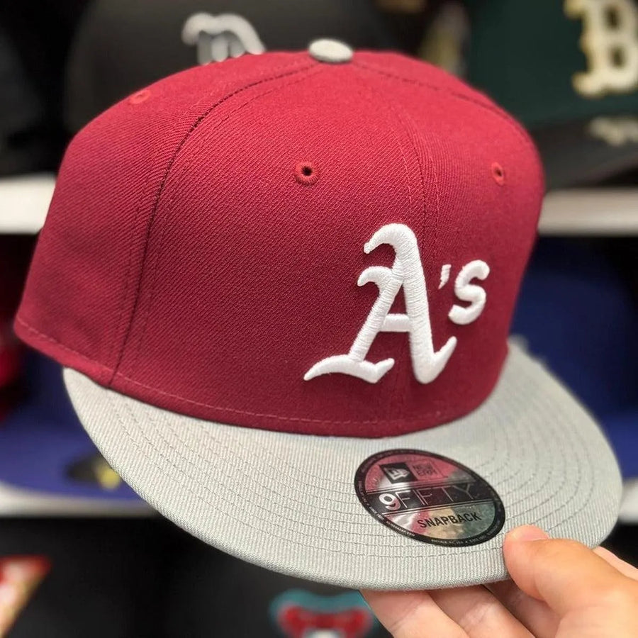 New Era Oakland Athletics Maroon/Silver 9FIFTY Snapback - Product Image