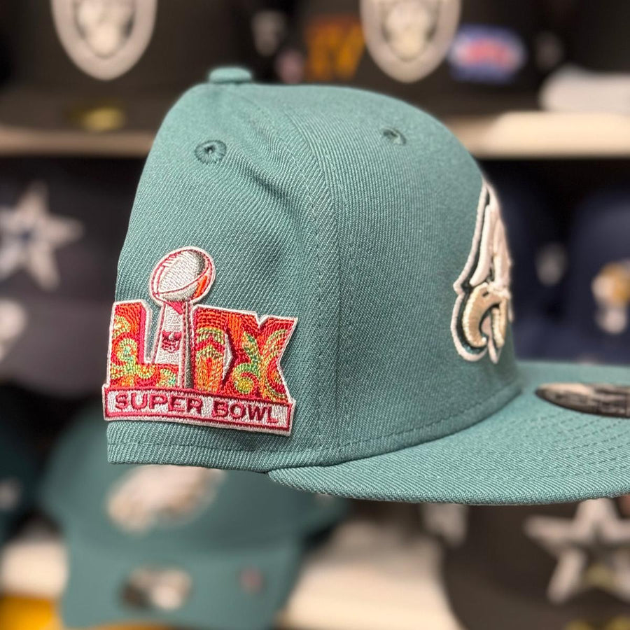 New Era Philadelphia Eagles 'Super Bowl LIV' Green 9FIFTY Snapback - Product Image
