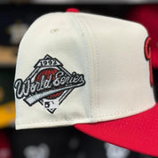 New Era Philadelphia Phillies '1993 World Series' A-Frame Creme/Red 9FIFTY Snapback - Product Image