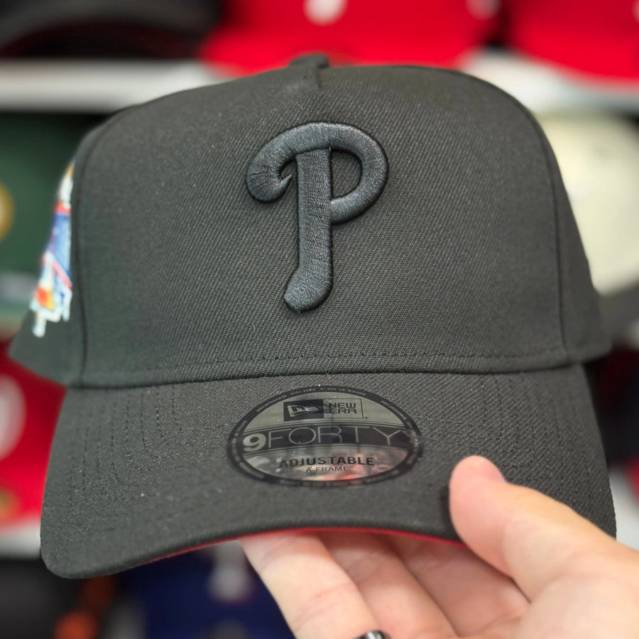 New Era Philadelphia Phillies '1996 All Star Game' A-Frame All Black 9FORTY Snapback - Scarlet - Product Image
