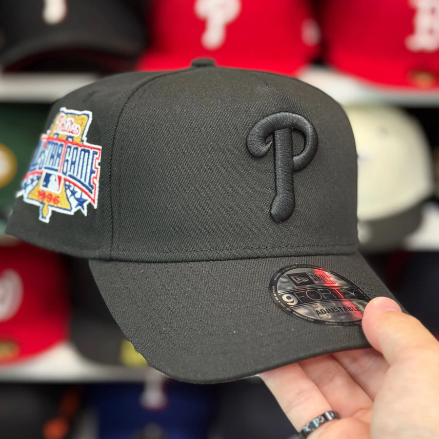 New Era Philadelphia Phillies '1996 All Star Game' A-Frame All Black 9FORTY Snapback - Scarlet - Product Image