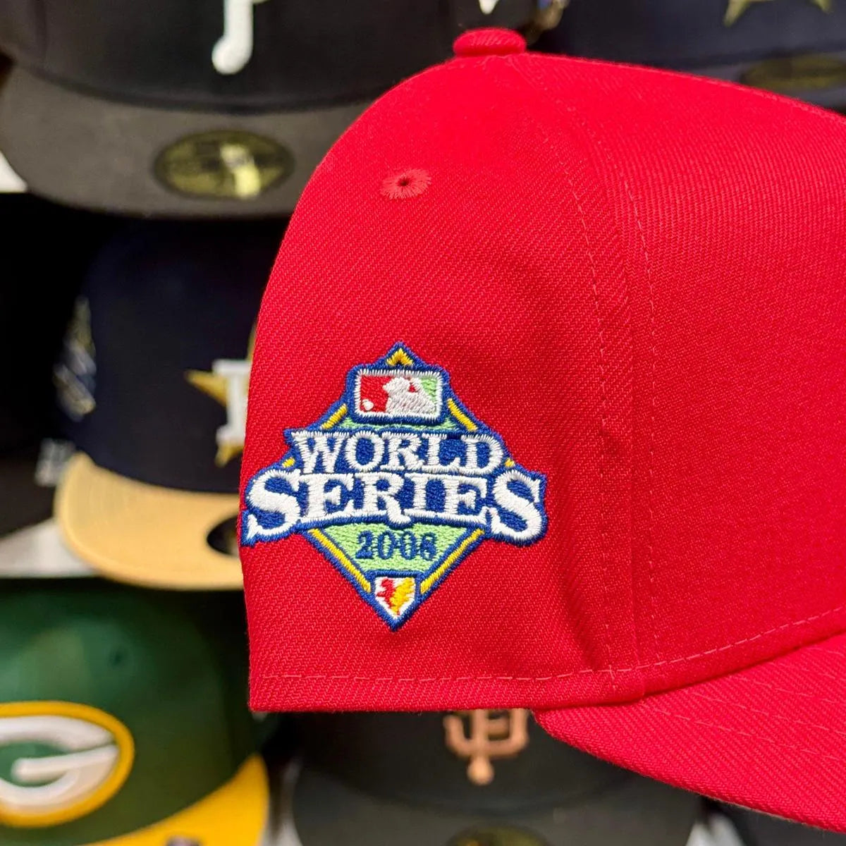 New Era Philadelphia Phillies '2008 World Series' A-Frame Red 9FIFTY Snapback - Product Image
