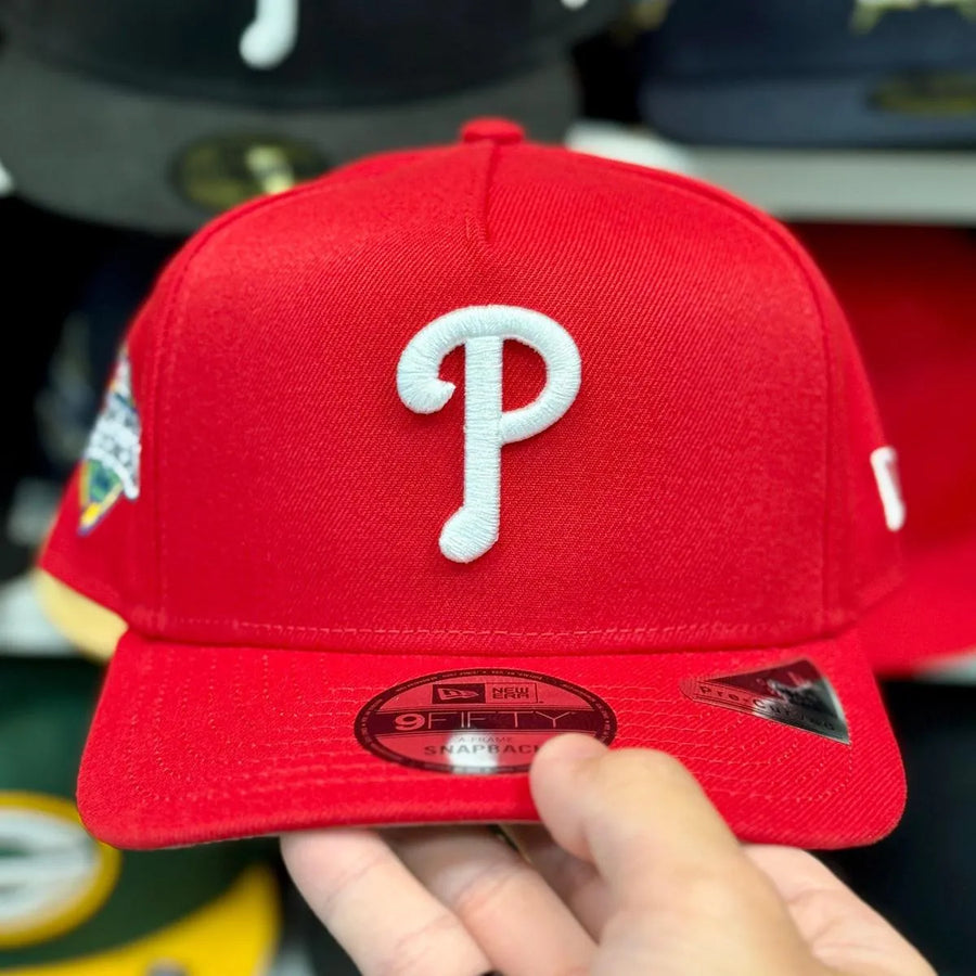 New Era Philadelphia Phillies '2008 World Series' A-Frame Red 9FIFTY Snapback - Product Image