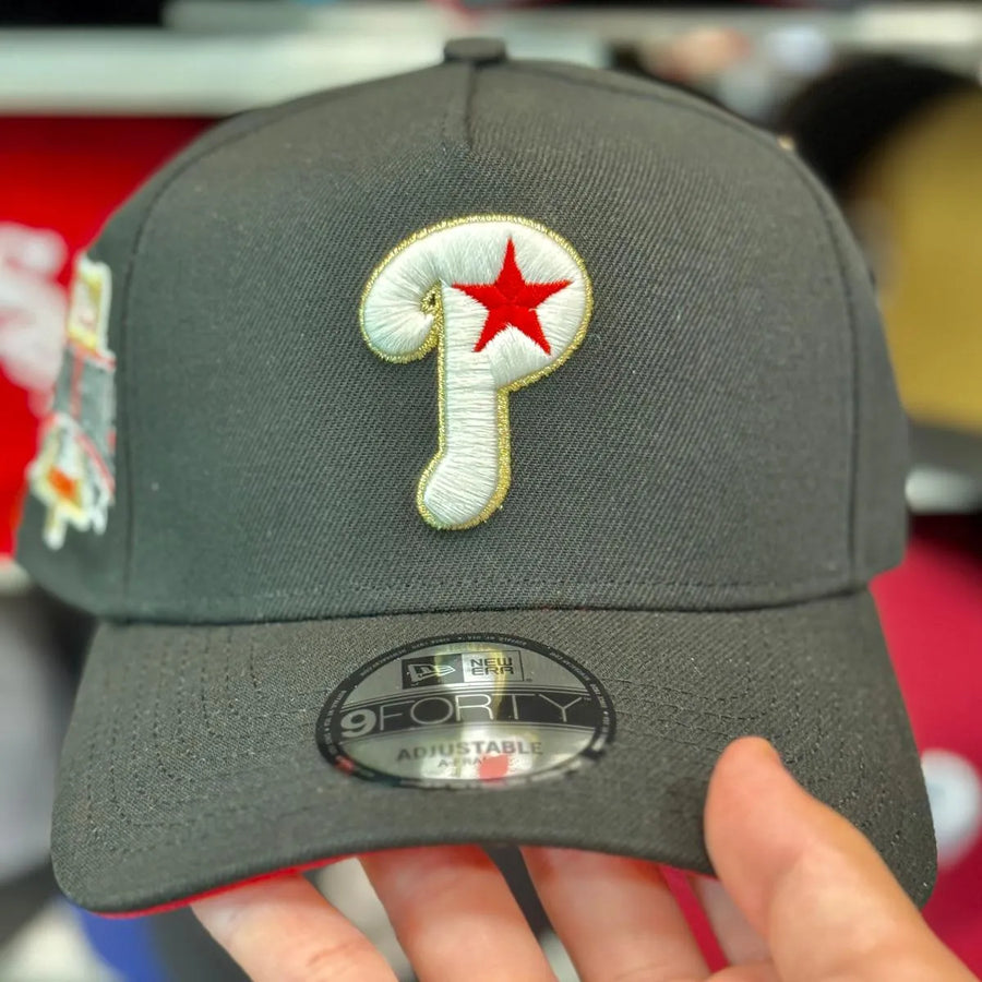 New Era Philadelphia Phillies 'All Star Game' A-Frame Black 9FORTY Snapback | Red Under Brim - Product Image