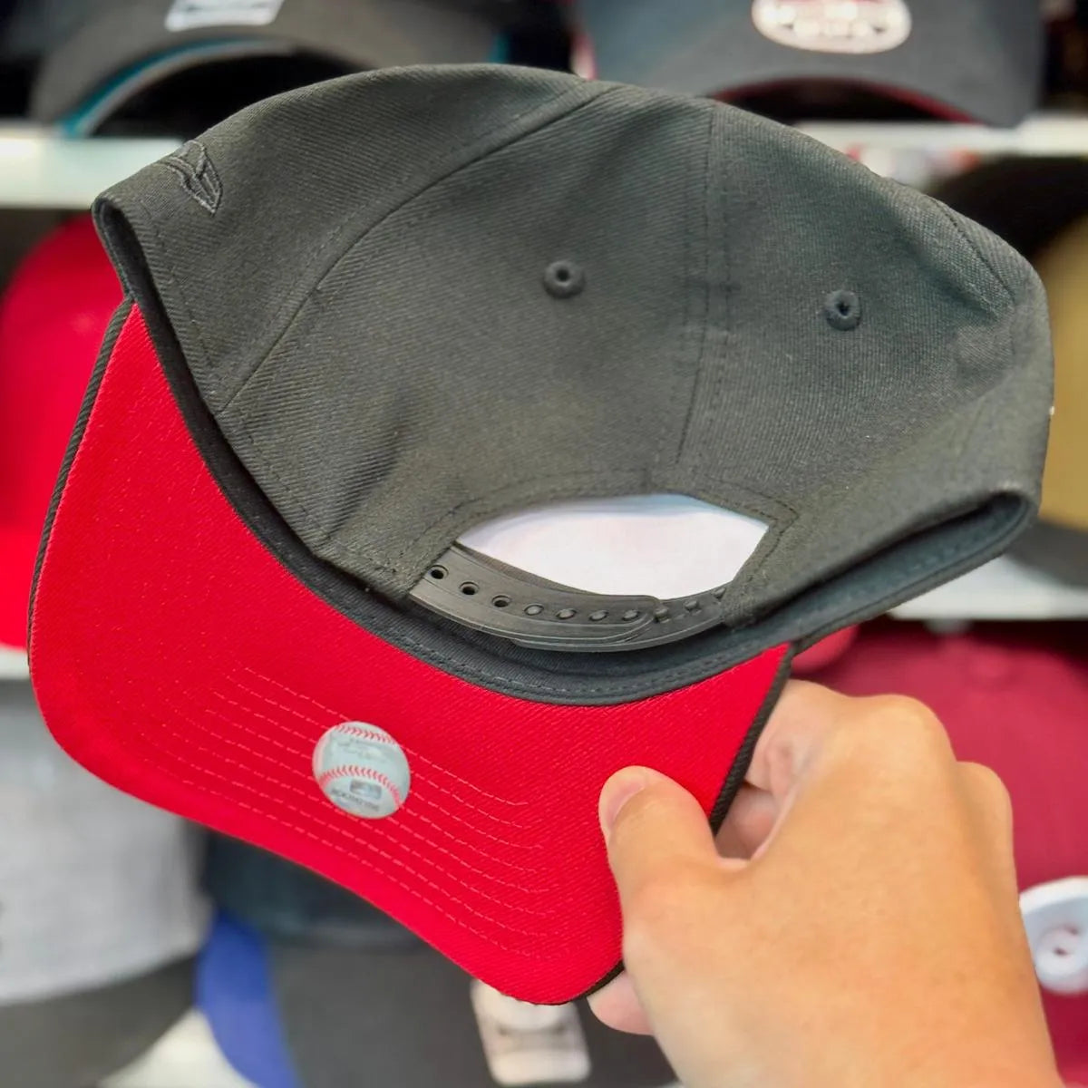 New Era Philadelphia Phillies 'All Star Game' A-Frame Black 9FORTY Snapback | Red Under Brim - Product Image