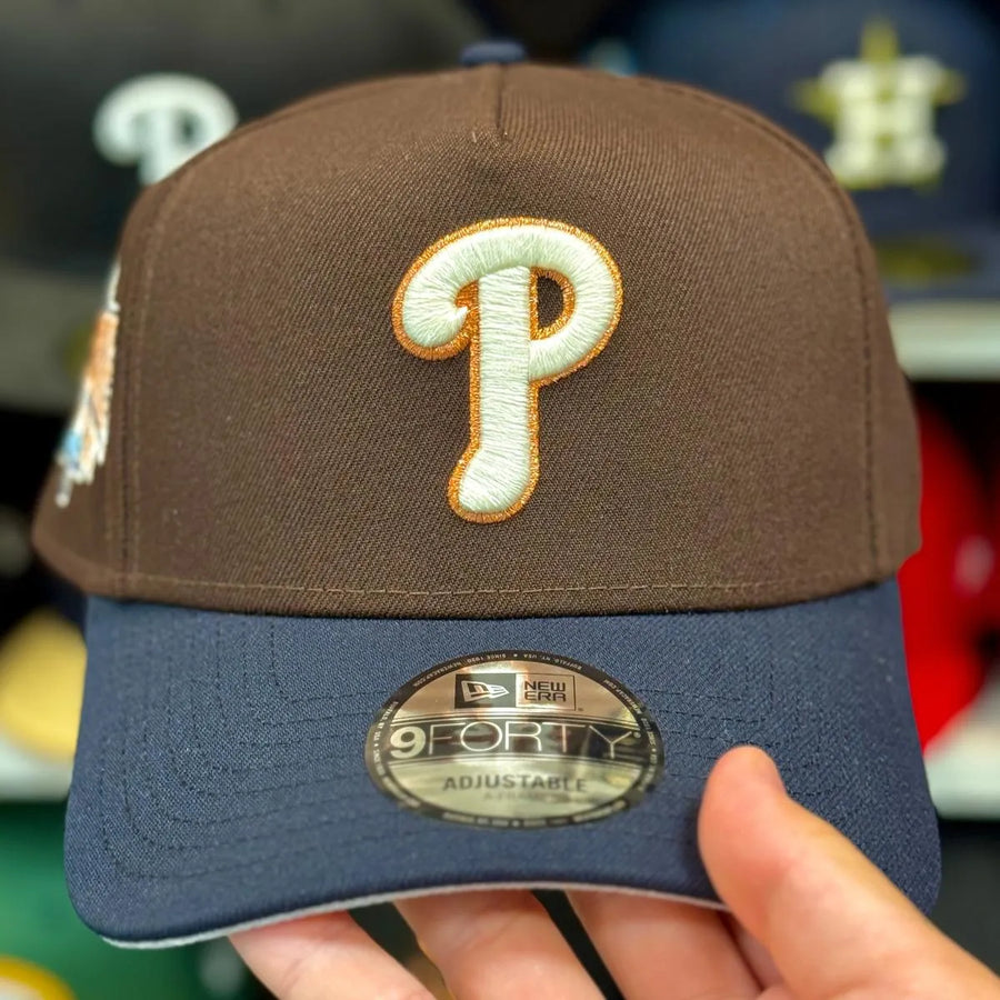 New Era Philadelphia Phillies 'All Star Game' A-Frame Brown/Navy 9FORTY Snapback - Product Image