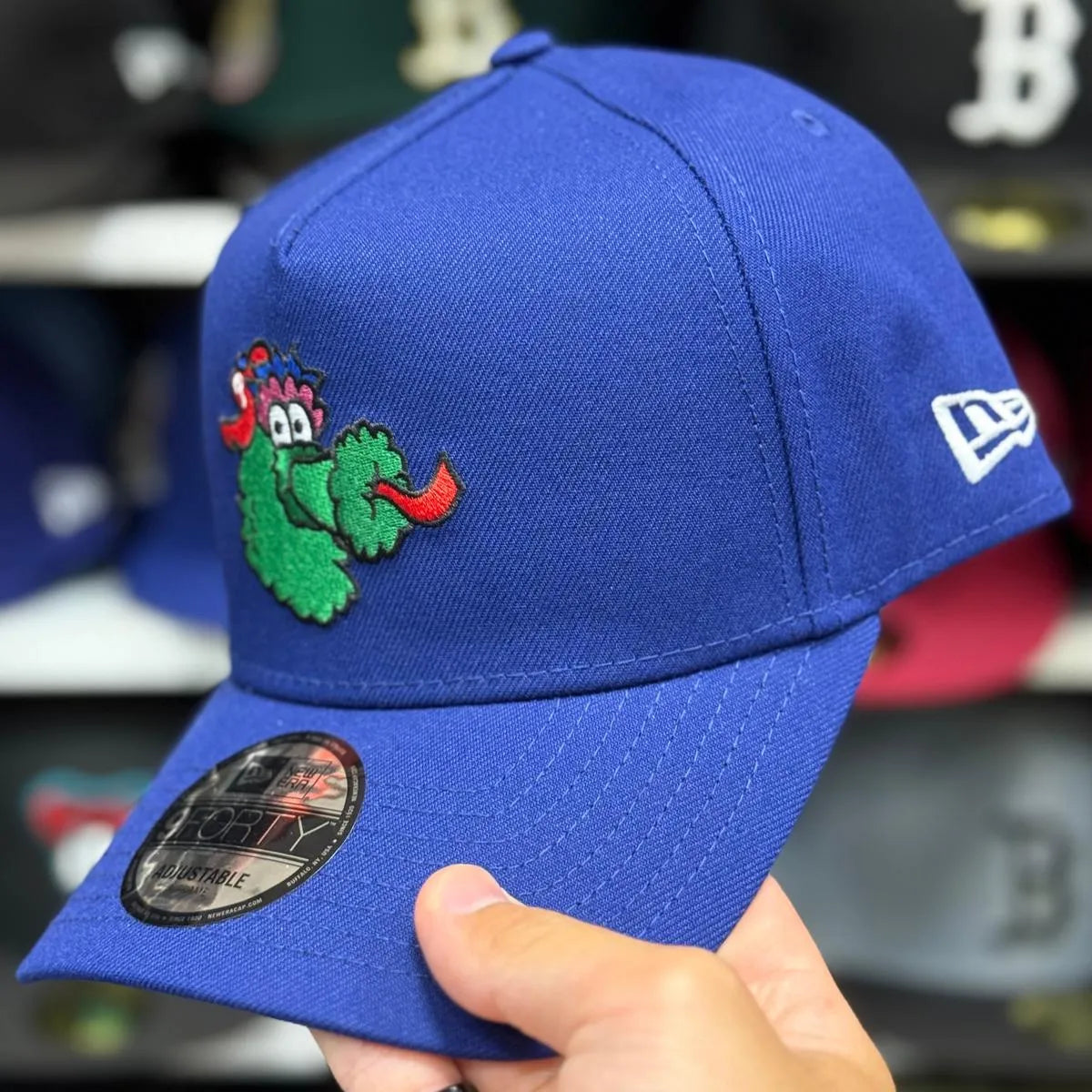 New Era Philadelphia Phillies 'Mascot Logo' A-Frame Blue 9FORTY Snapback - Product Image