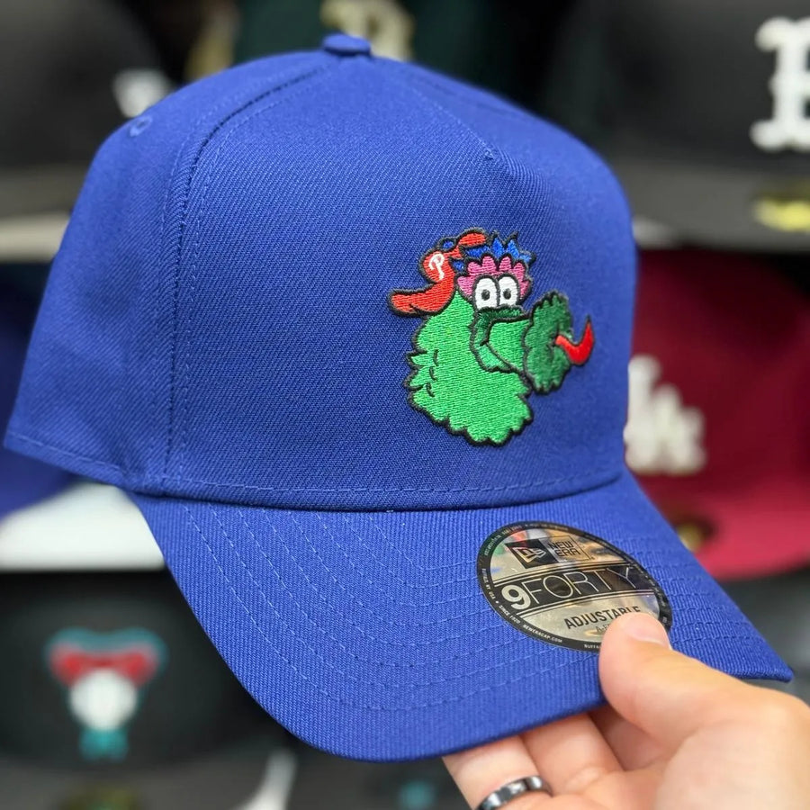 New Era Philadelphia Phillies 'Mascot Logo' A-Frame Blue 9FORTY Snapback - Product Image