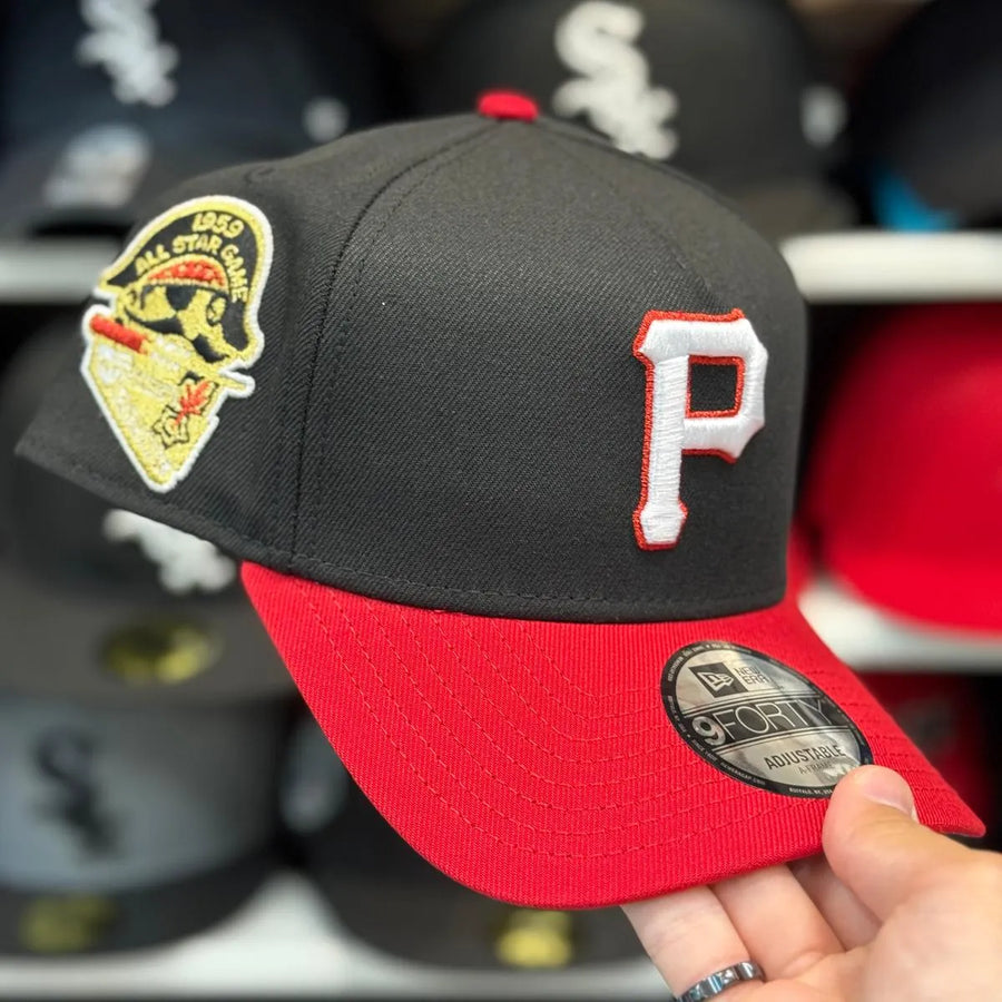 New Era Pittsburgh Pirates '1959 All Star Game' A-Frame Black/Red 9FORTY Snapback - Product Image
