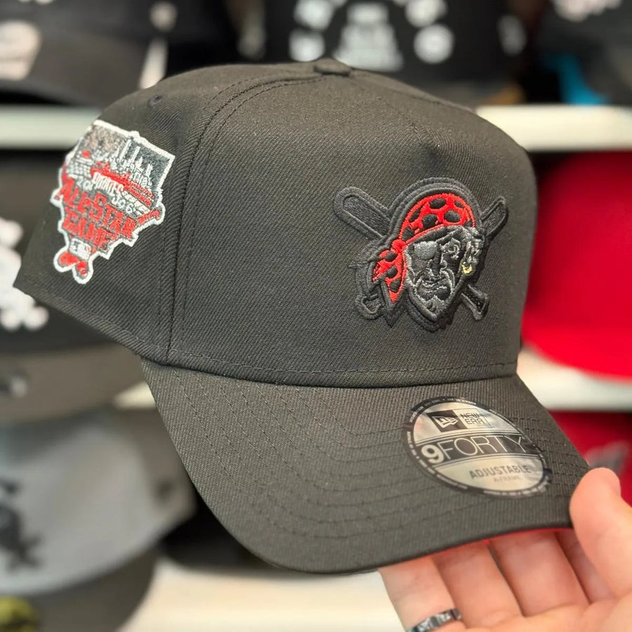 New Era Pittsburgh Pirates 'All Star Game' A-Frame 9FORTY Snapback Black/Red Under Brim - Product Image