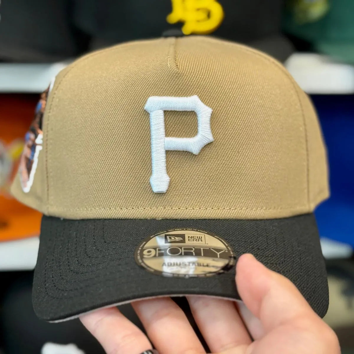 New Era Pittsburgh Pirates 'All Star Game' A-Frame Tan/Black 9FORTY Snapback - Product Image