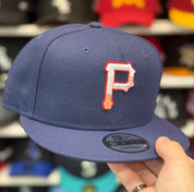 New Era Pittsburgh Pirates 'Red Fade' Navy 9FIFTY Snapback - Product Image