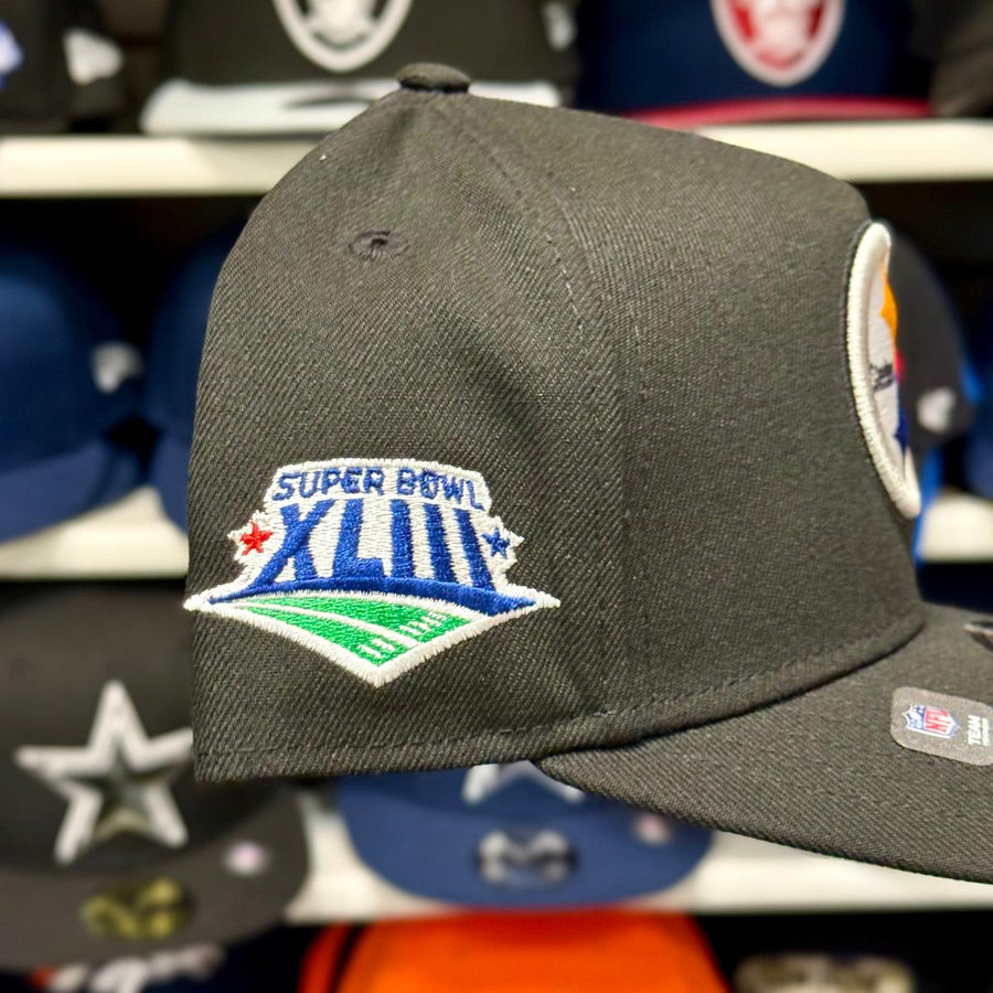 New Era Pittsburgh Steelers 'Super Bowl' A-Frame Black 9FIFTY Snapback - Product Image