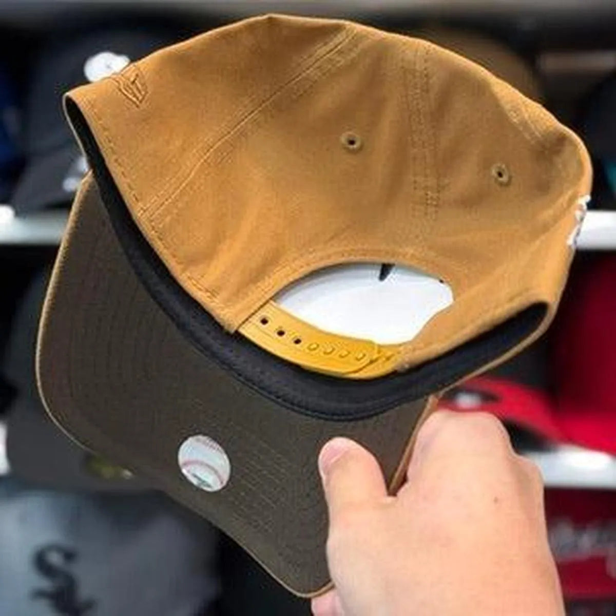 New Era San Diego Padres '1988 World Series' A-Frame Tan 9FORTY Snapback - Product Image
