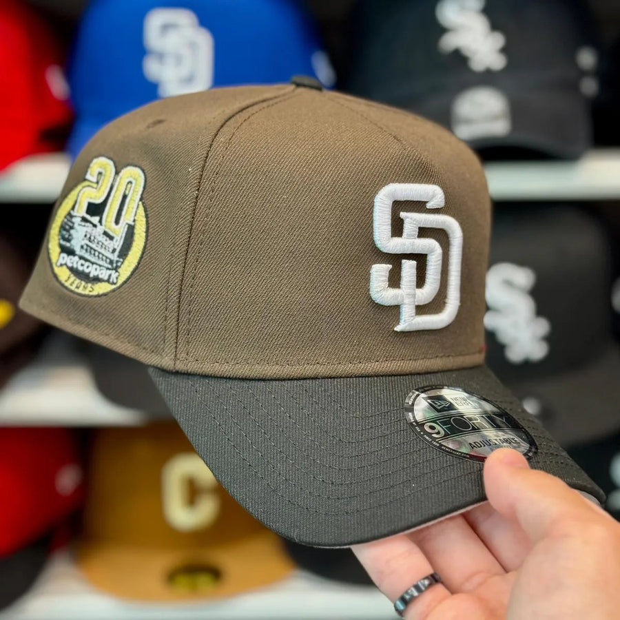 New Era San Diego Padres '20th Anniversary' A-Frame Brown/Black 9FORTY Snapback - Product Image