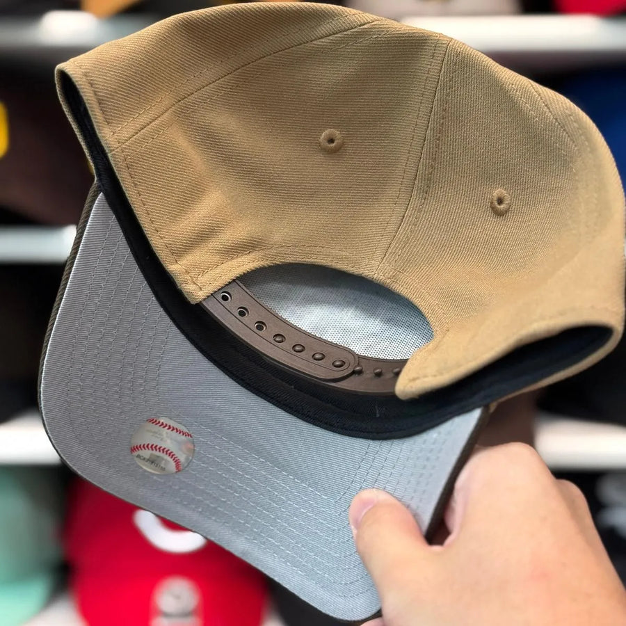 New Era San Diego Padres '40th Anniversary' A-Frame Tan/Brown 9FORTY Snapback | Glow in the Dark - Product Image