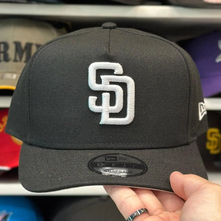 New Era San Diego Padres A-Frame Black 9FIFTY Snapback - Product Image