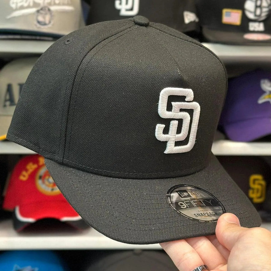 New Era San Diego Padres A-Frame Black 9FIFTY Snapback - Product Image
