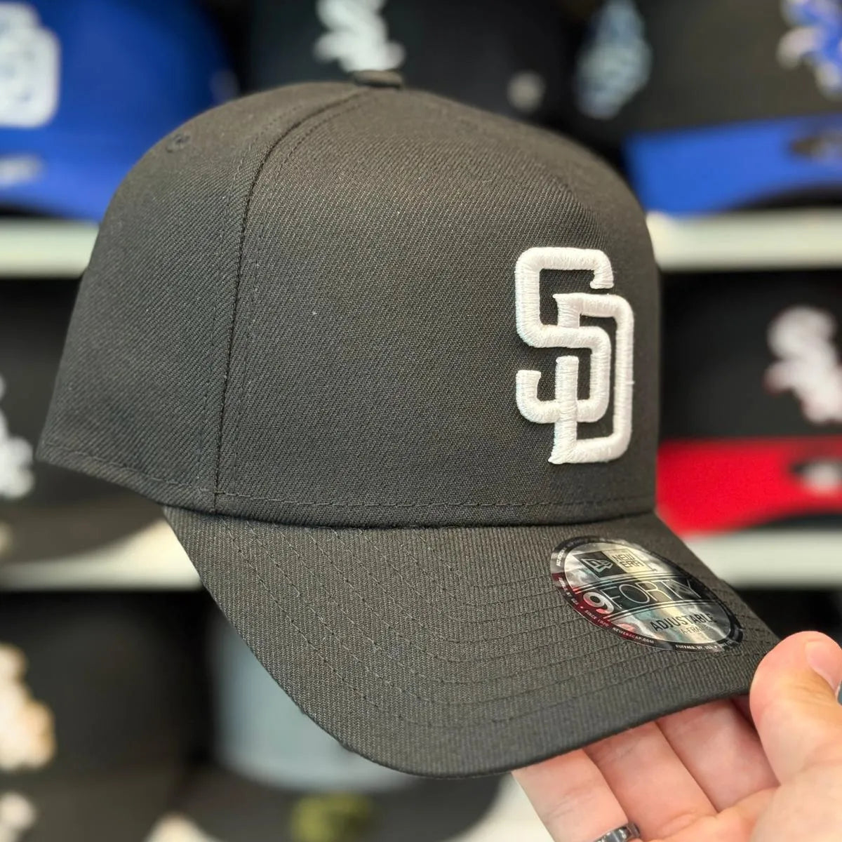 New Era San Diego Padres A-Frame Black 9FORTY Snapback - Product Image