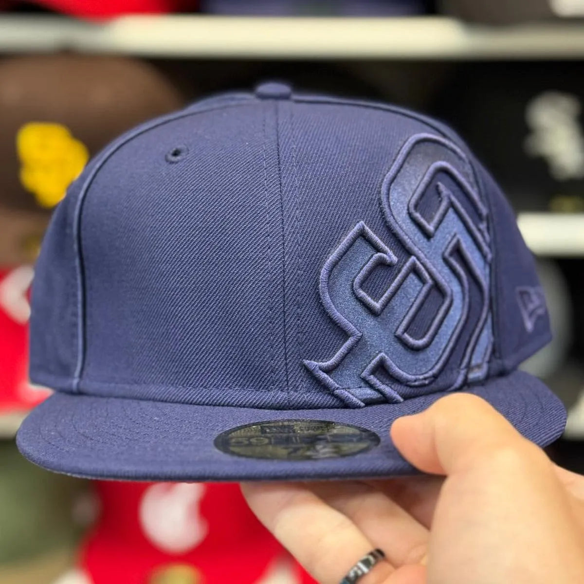 New Era San Diego Padres 'Big Logo' Navy 59FIFTY Fitted Hat - Product Image