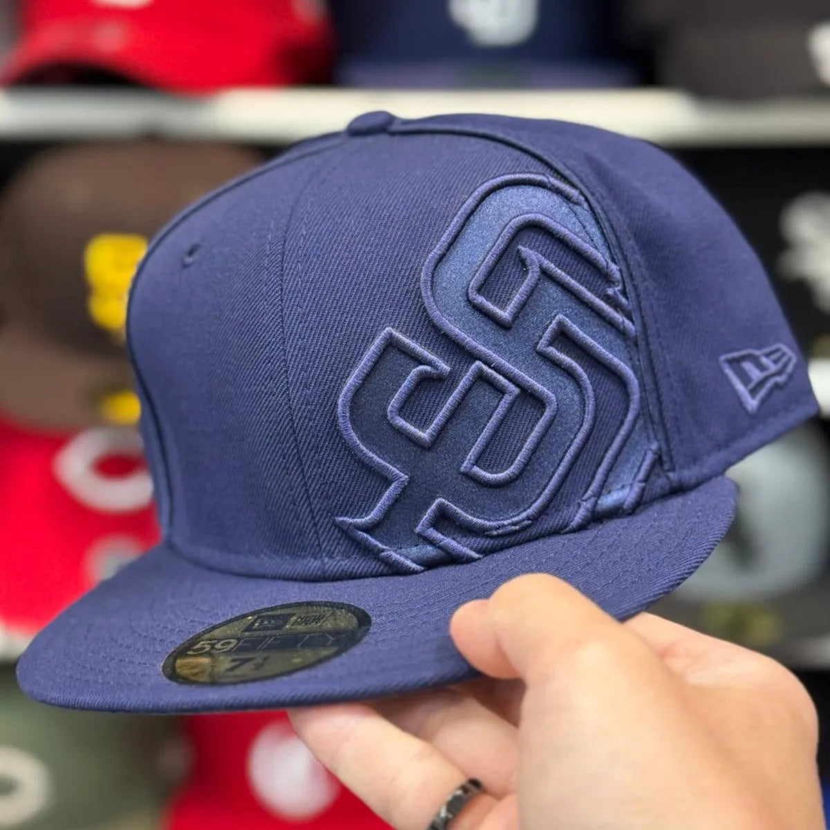 New Era San Diego Padres 'Big Logo' Navy 59FIFTY Fitted Hat - Product Image