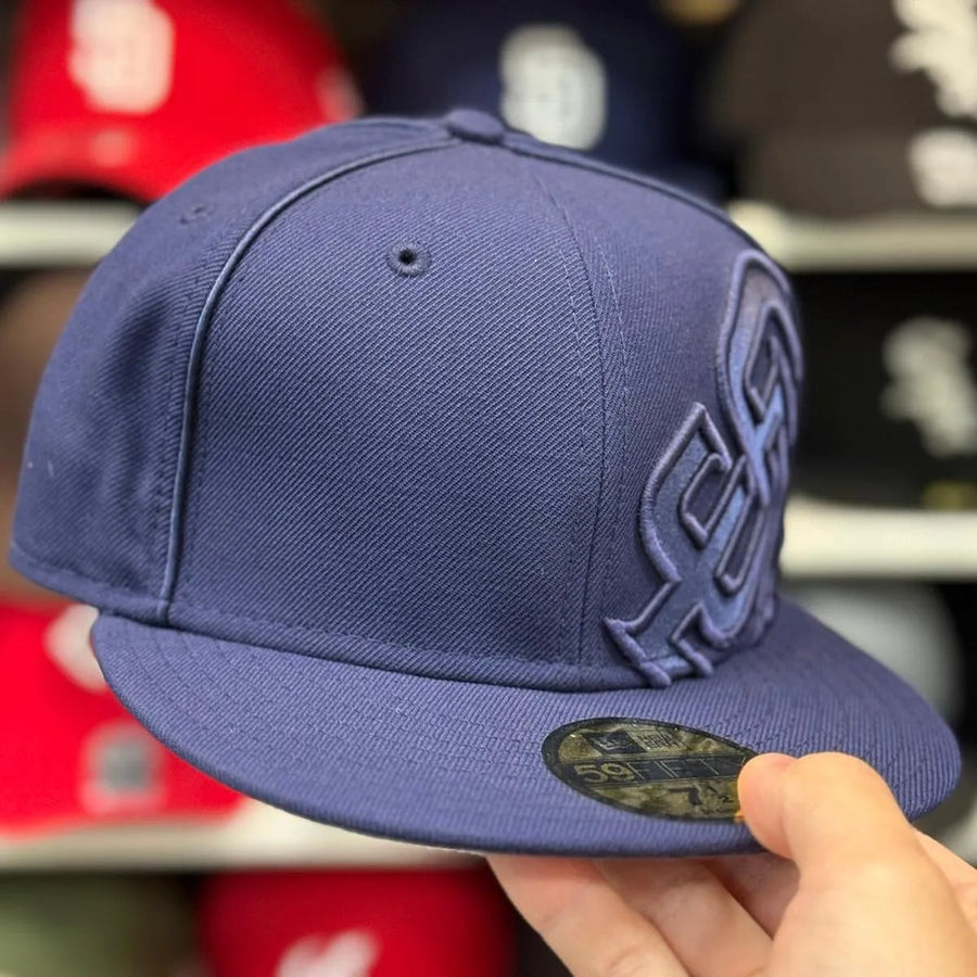 New Era San Diego Padres 'Big Logo' Navy 59FIFTY Fitted Hat - Product Image