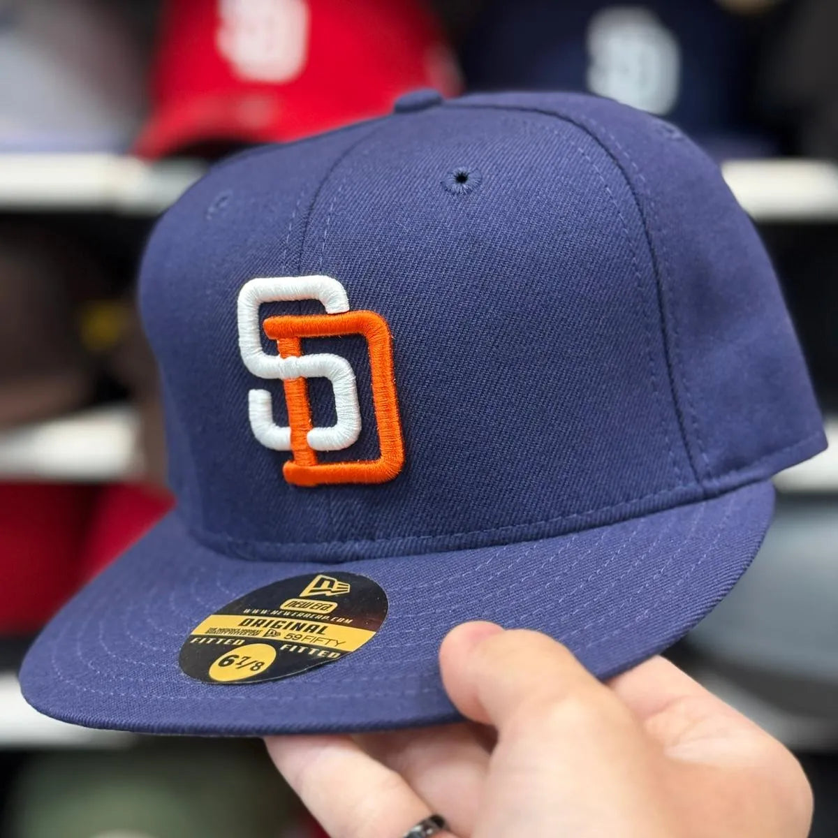 New Era San Diego Padres 'Throwback On-Field' Navy 59FIFTY Fitted Hat - Product Image