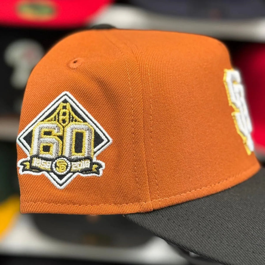 New Era San Francisco Giants '60th Anniversary' A-Frame Orange/Black 9FORTY Snapback | Glow in the Dark - Product Image