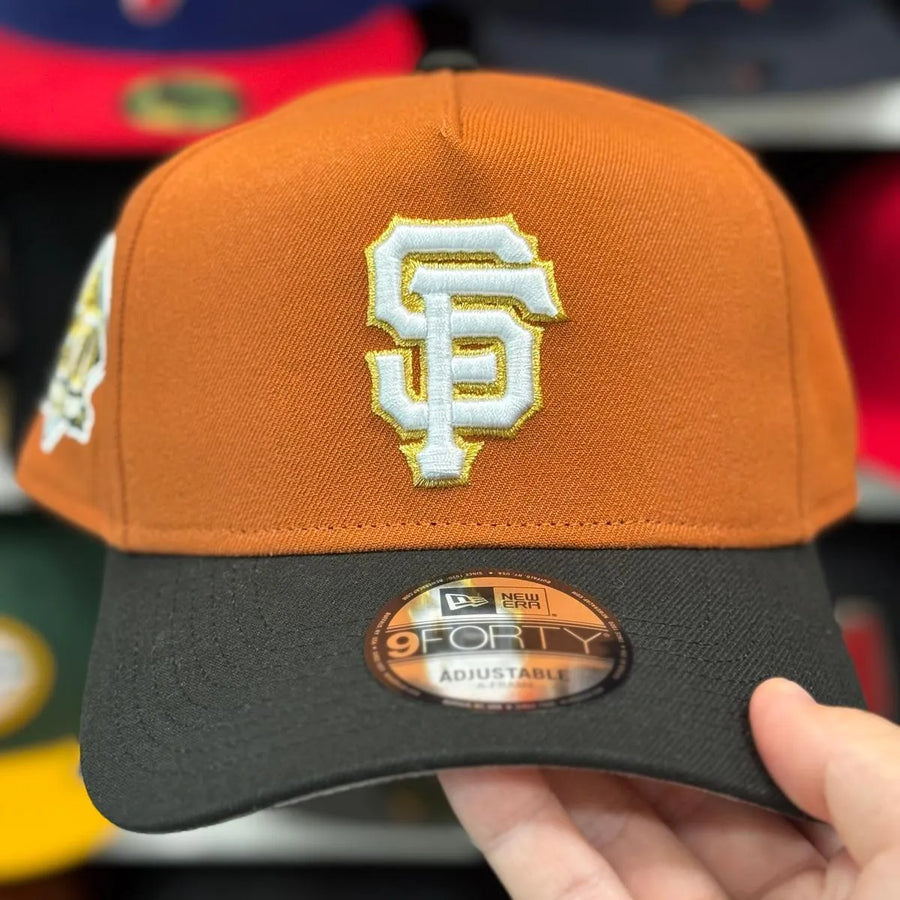 New Era San Francisco Giants '60th Anniversary' A-Frame Orange/Black 9FORTY Snapback | Glow in the Dark - Product Image