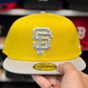 New Era San Francisco Giants Yellow/Silver 59FIFTY Fitted Hat - Product Image