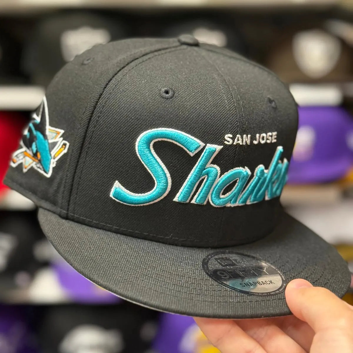 New Era San Jose Sharks 'Script Logo' 9FIFTY Snapback - Product Image