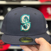 New Era Seattle Mariners Navy 59FIFTY Fitted Hat - Product Image