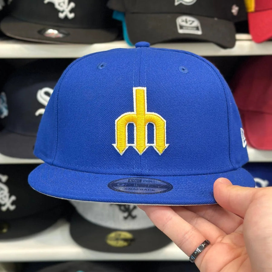 New Era Seattle Mariners 'Retro Logo' Blue 9FIFTY Snapback - Product Image