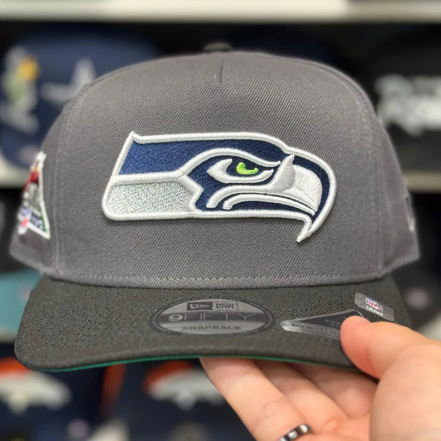 New Era Seattle Seahawks '1995 Pro Bowl' A-Frame Gray/Black 9FIFTY Snapback - Product Image