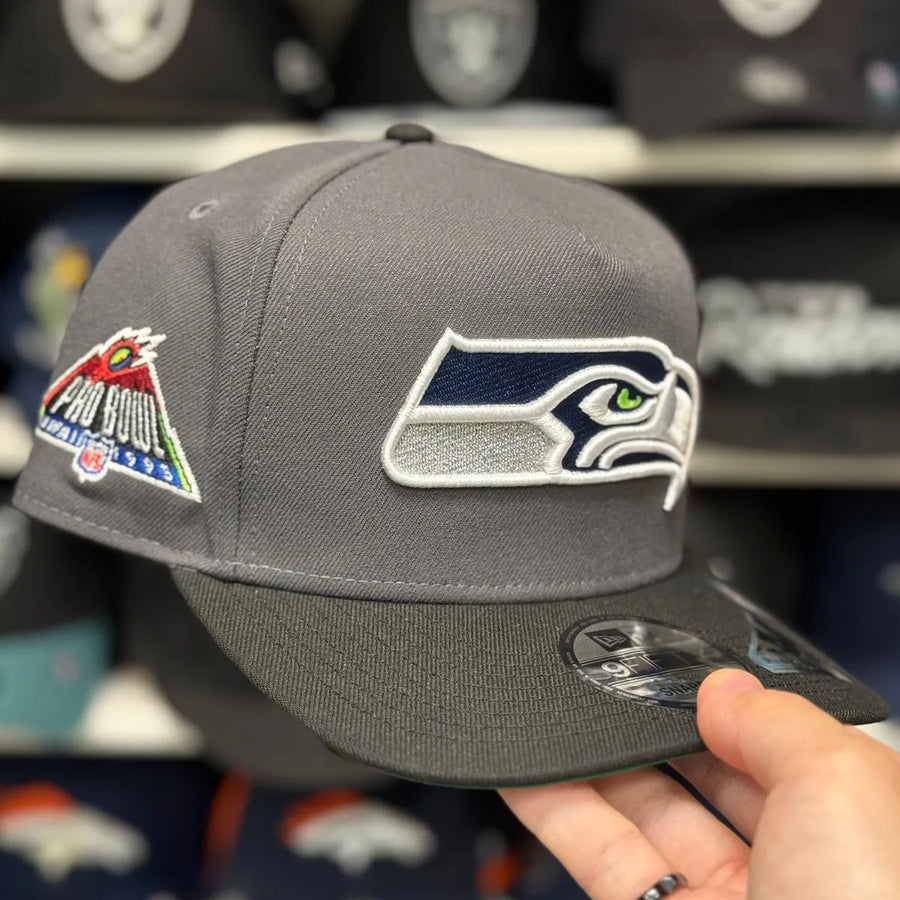 New Era Seattle Seahawks '1995 Pro Bowl' A-Frame Gray/Black 9FIFTY Snapback - Product Image