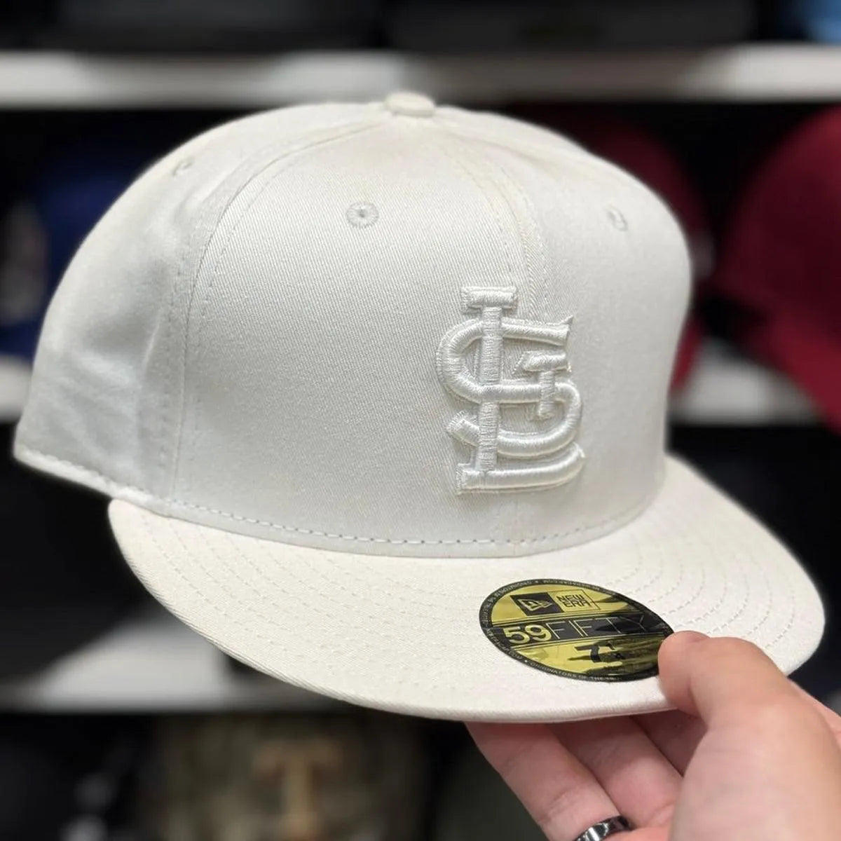 New Era St. Louis Cardinals All White 59FIFTY Fitted Hat - Product Image