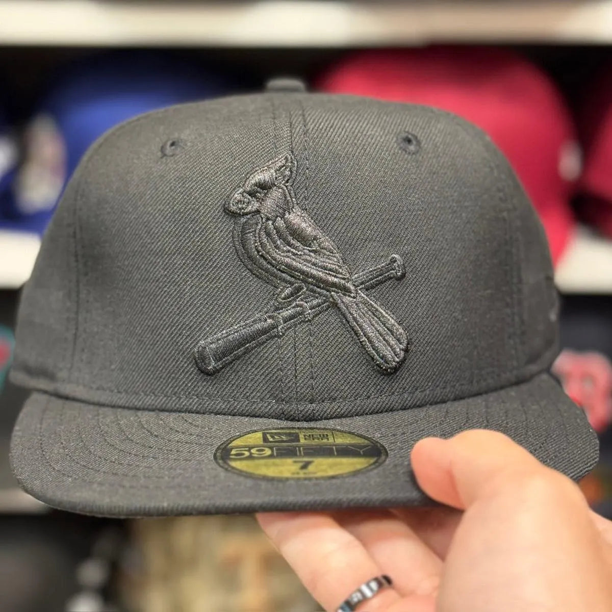 New Era St. Louis Cardinals Black 59FIFTY Fitted Hat - Product Image