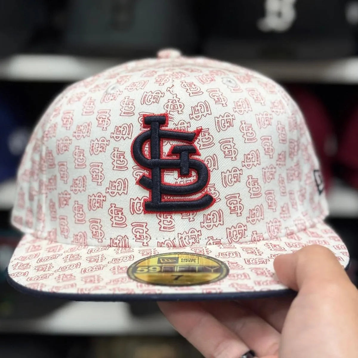New Era St. Louis Cardinals 'Monogram' White 59FIFTY Fitted Hat - Product Image