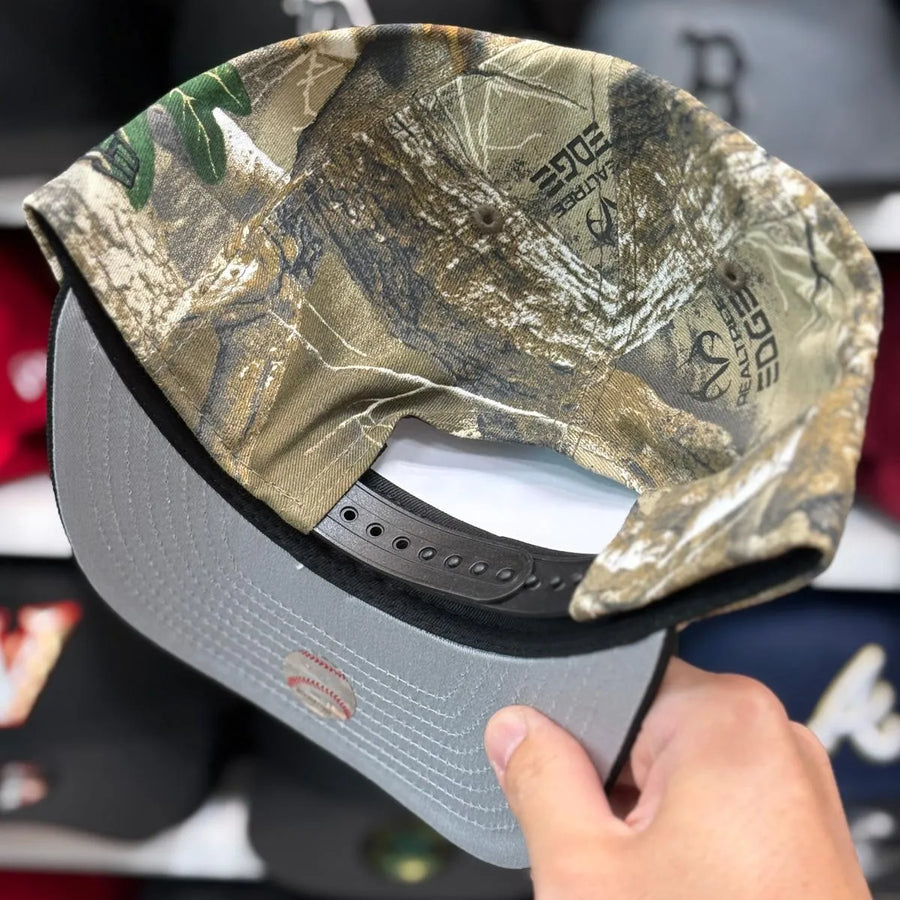 New Era Texas Rangers '1994 2019 Final Season' A-Frame Realtree Camouflage 9FIFTY Snapback - Product Image