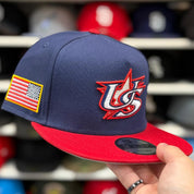 New Era United States 2026 World Baseball Classics A-Frame Navy/Red 9FIFTY Snapback - Product Image