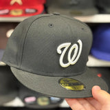 New Era Washington Nationals Black 59FIFTY Fitted Hat