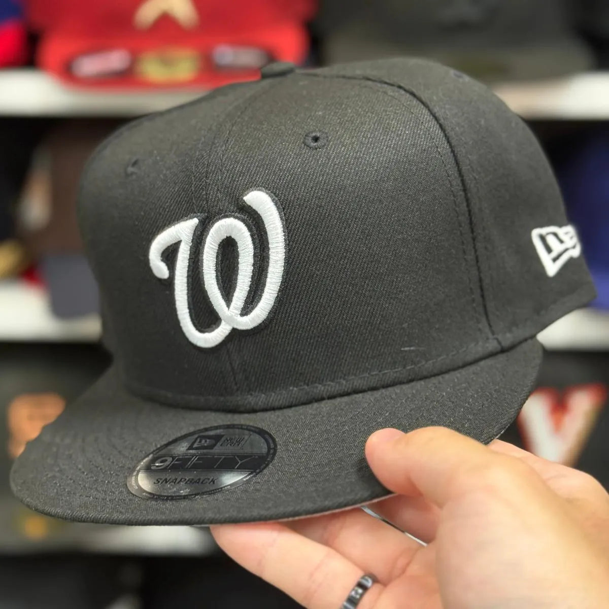 New Era Washington Nationals Black 9FIFTY Snapback - Product Image