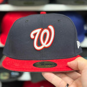 New Era Washington Nationals Navy/Red 59FIFTY Fitted Hat - Product Image