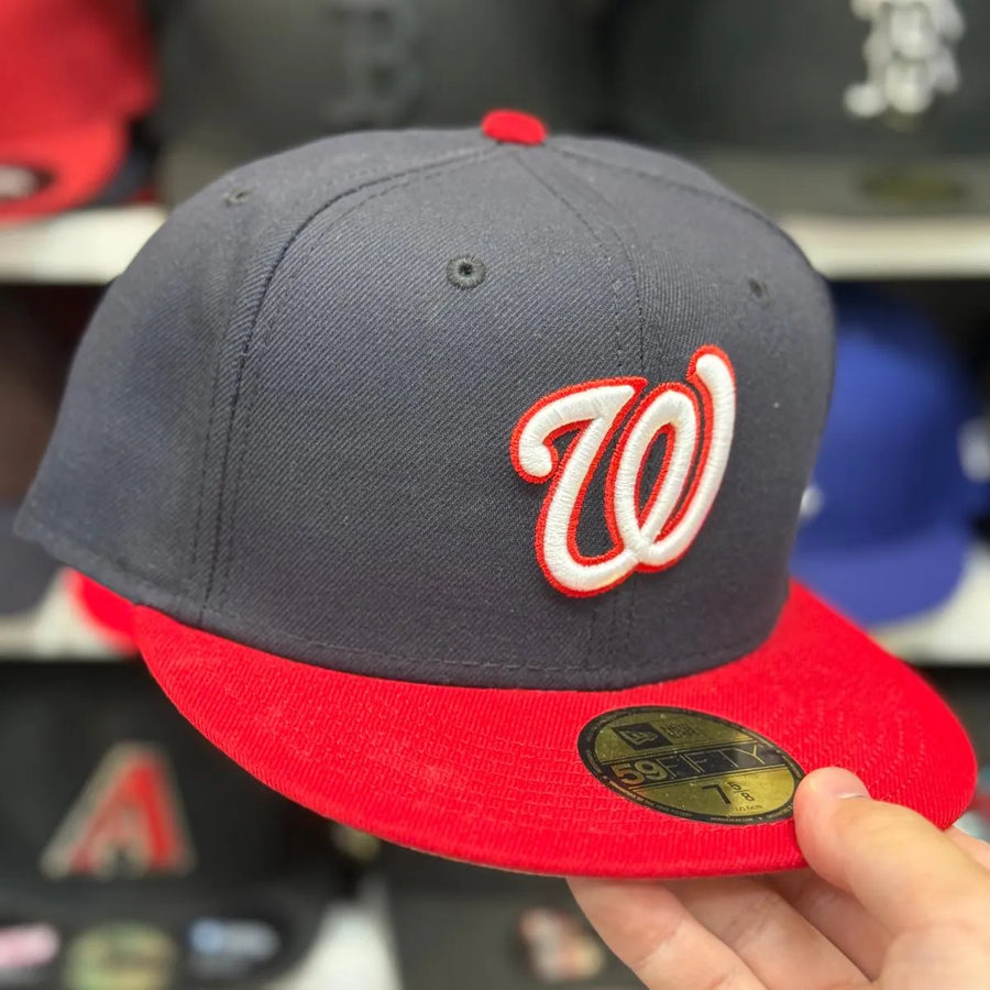 New Era Washington Nationals Navy/Red 59FIFTY Fitted Hat - Product Image