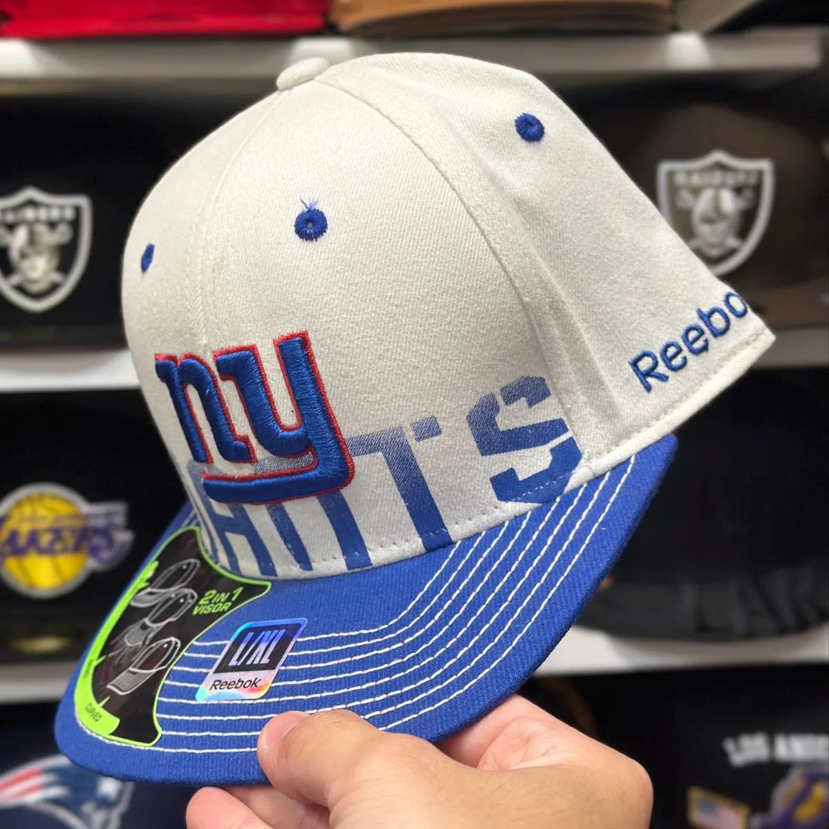 New York Giants Reebok Fitted Hat | Size S/M - Product Image