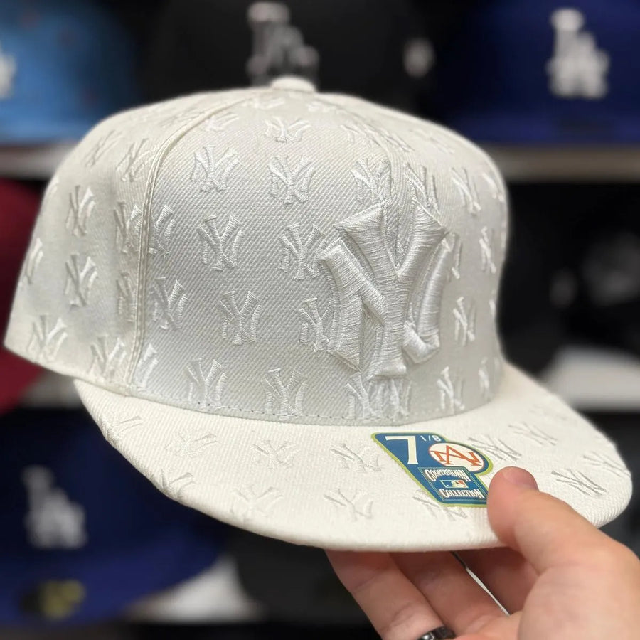 New York Yankees 'Monogram' White American Needle Fitted Hat - Product Image