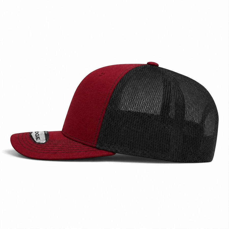 Pit Bull Cambridge PB222 Blank 6-Panel Mesh Trucker Adjustable Snapback Hat - Wine/Obsidian