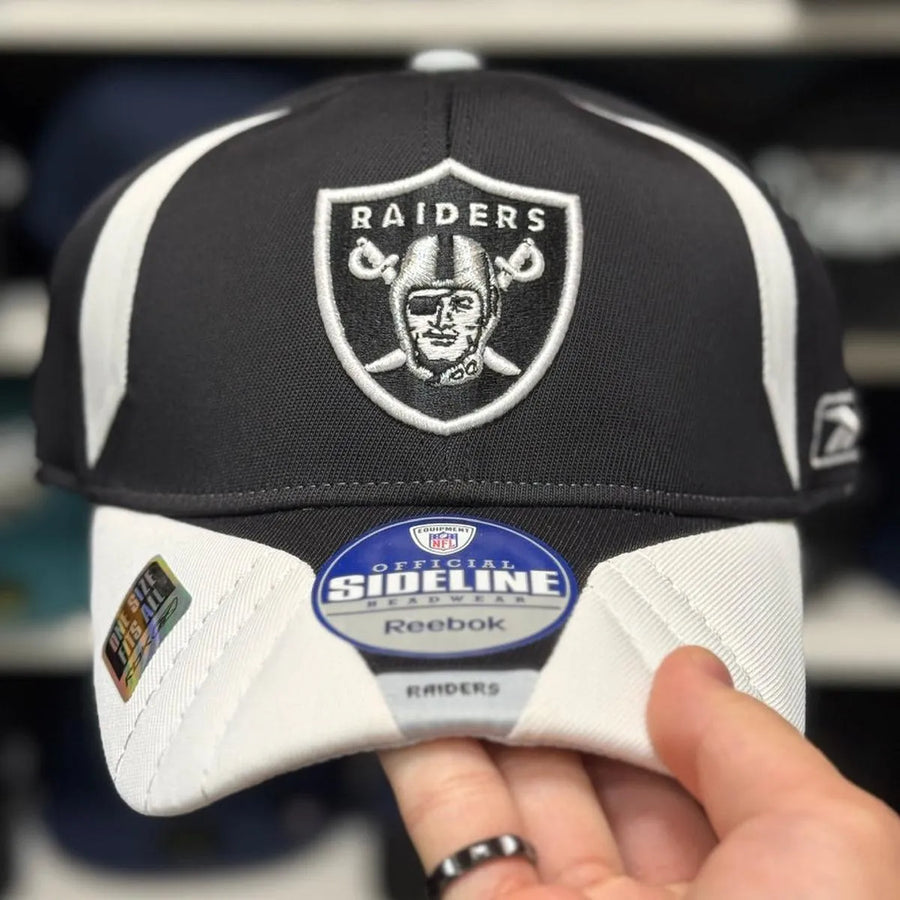 Oakland Raiders Black/White Reebok Baseball Cap - Product Image