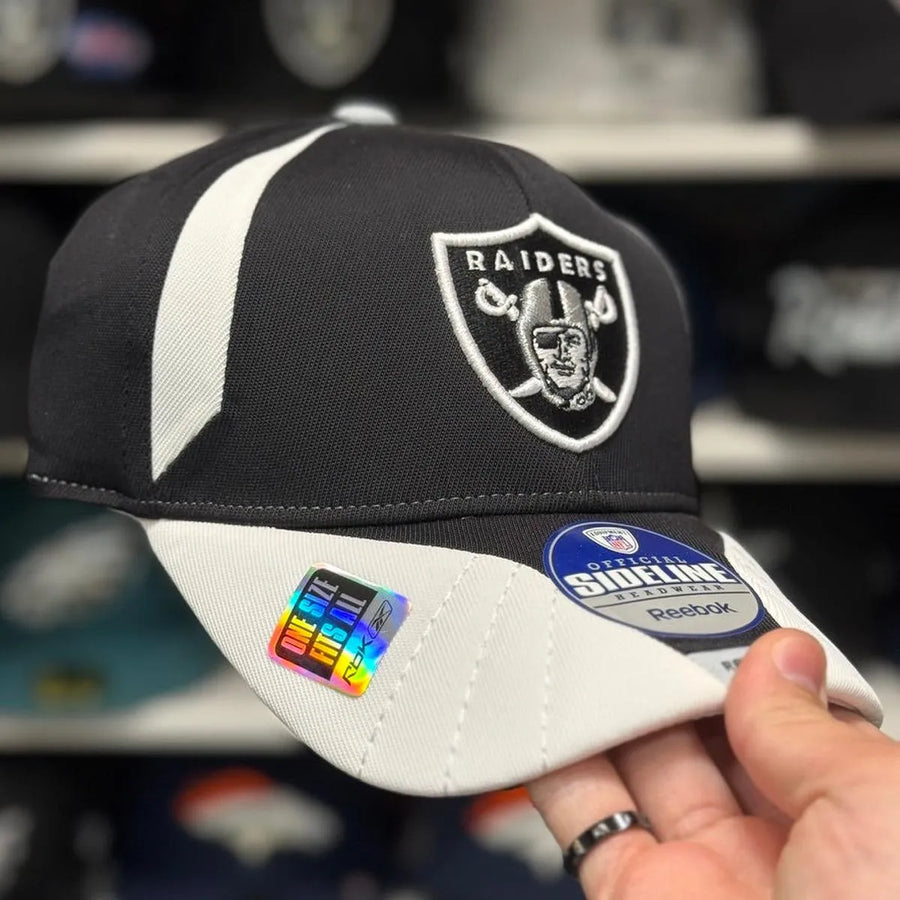 Oakland Raiders Black/White Reebok Baseball Cap - Product Image